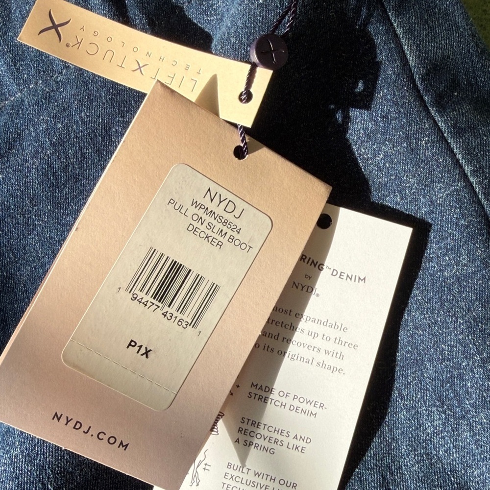 NYDJ Decker Pull On Slim Bootcut Jean Spanspring Denim Size 1X Petite NWT - Picture 6 of 12